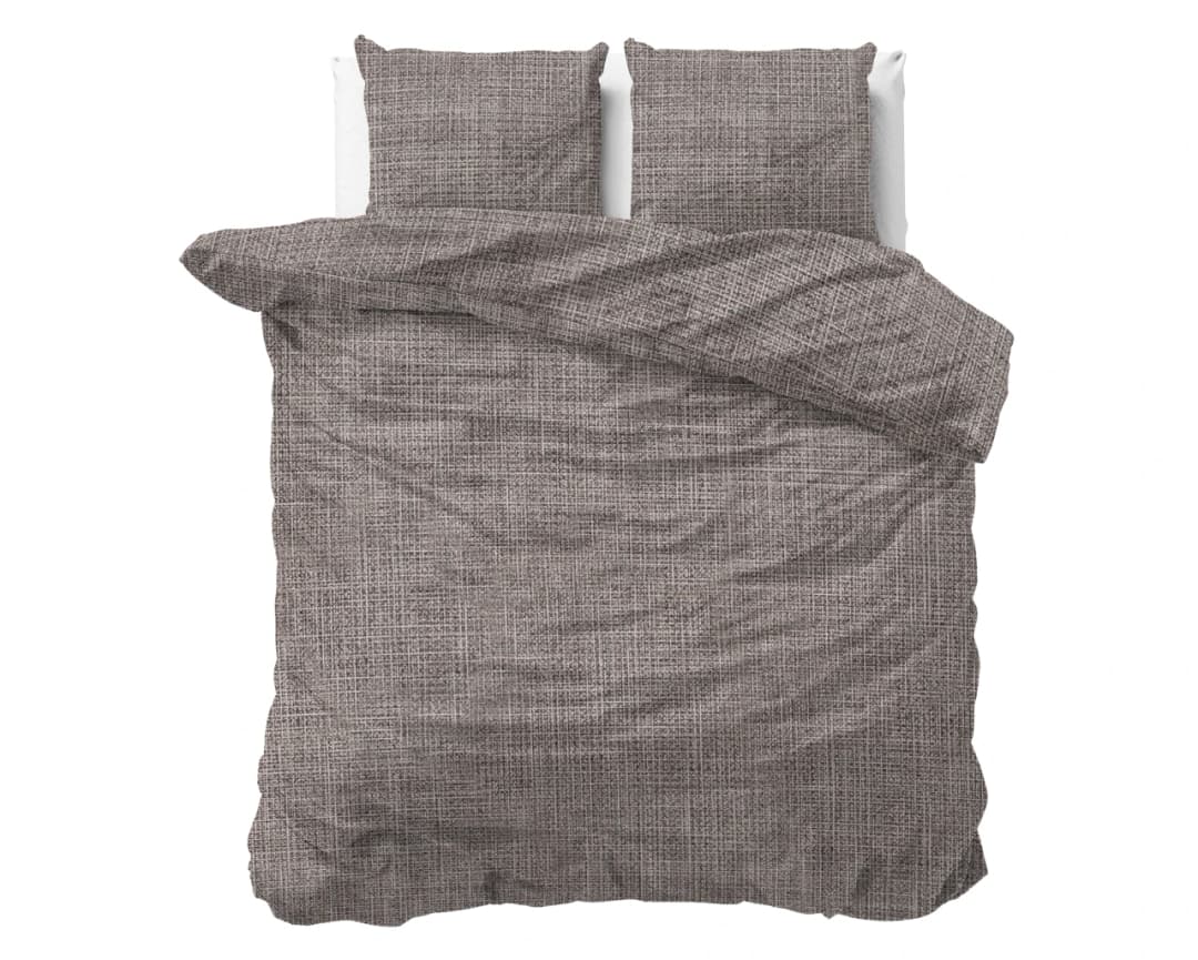 Dekbedovertrek Hil Bruin/Taupe 140x200/220 cm