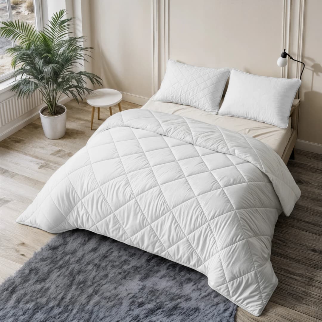 Wasbaar dekbed Lou uni Beige 140x200 cm