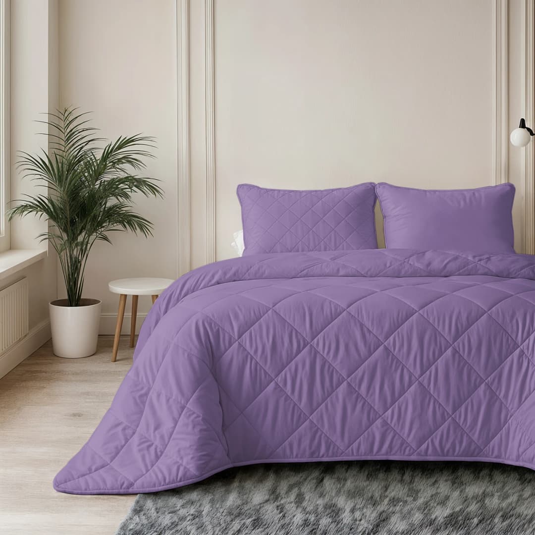 Wasbaar dekbed Lou uni Lavendel 140x200 cm