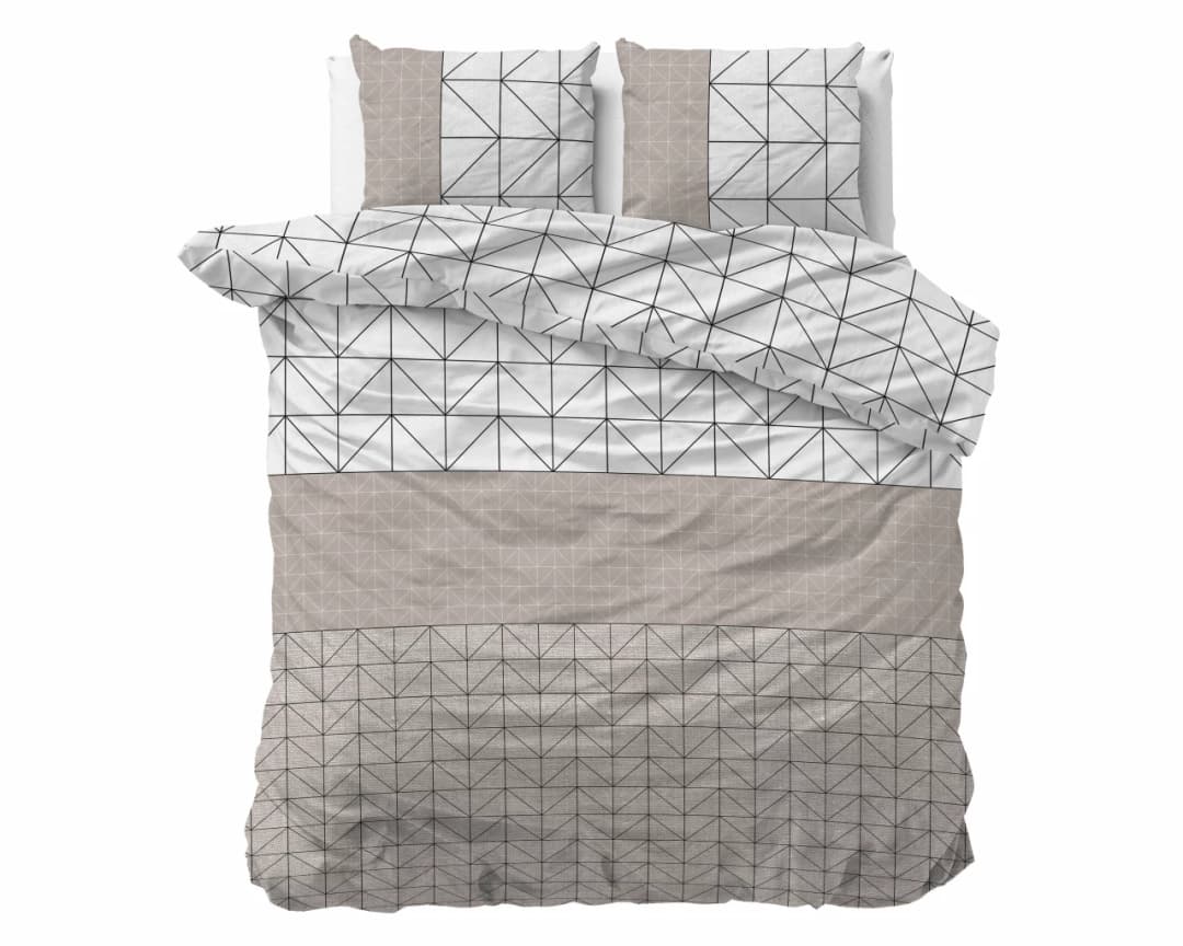 Dekbedovertrek Kris Taupe 200x200/220 cm