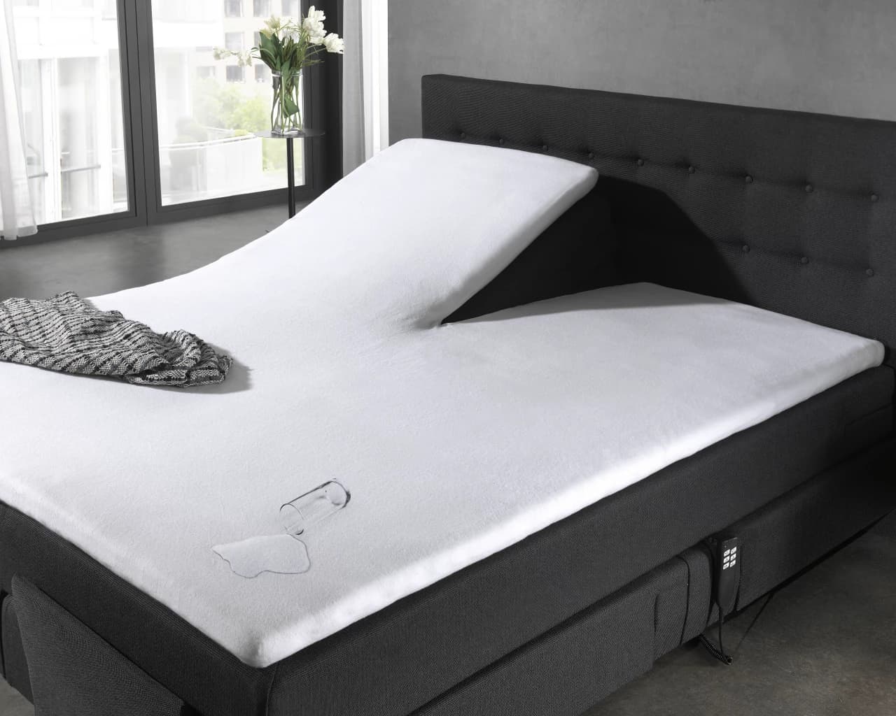 Waterdichte splittopper molton Stan